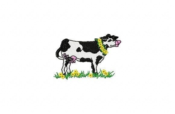 Cow with Flower Embroidery Review