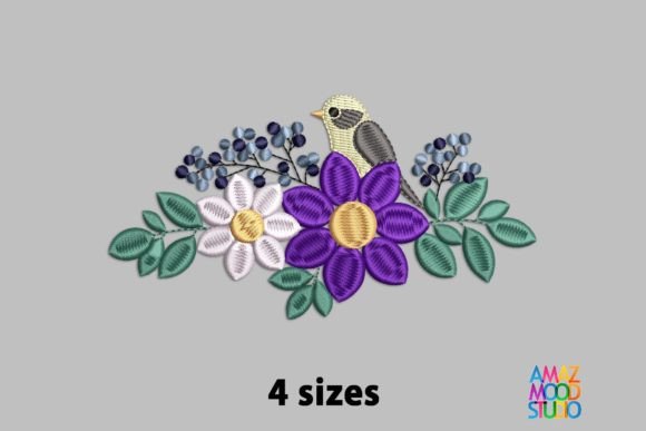 Flowers with Bird Embroidery Design Review
