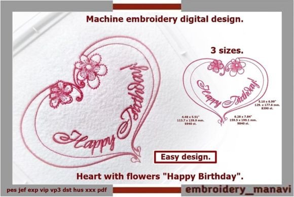 Heart with Flowers Happy Birthday Review
