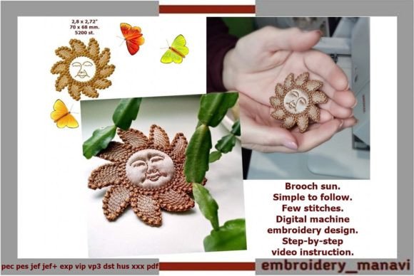 Sun Brooch Design Review for Merch